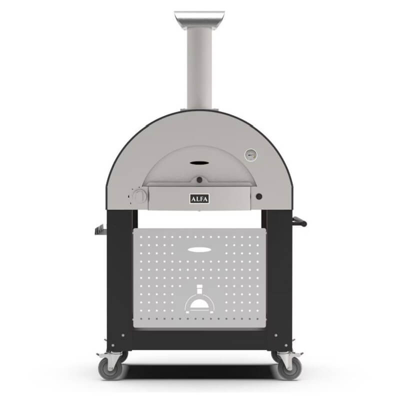 Alfa Classico 2 Pizze Gas Pizza Oven w/ Cart - Ardesia Grey