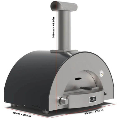 Alfa Classico 2 Pizze Gas Pizza Oven | Dimensions