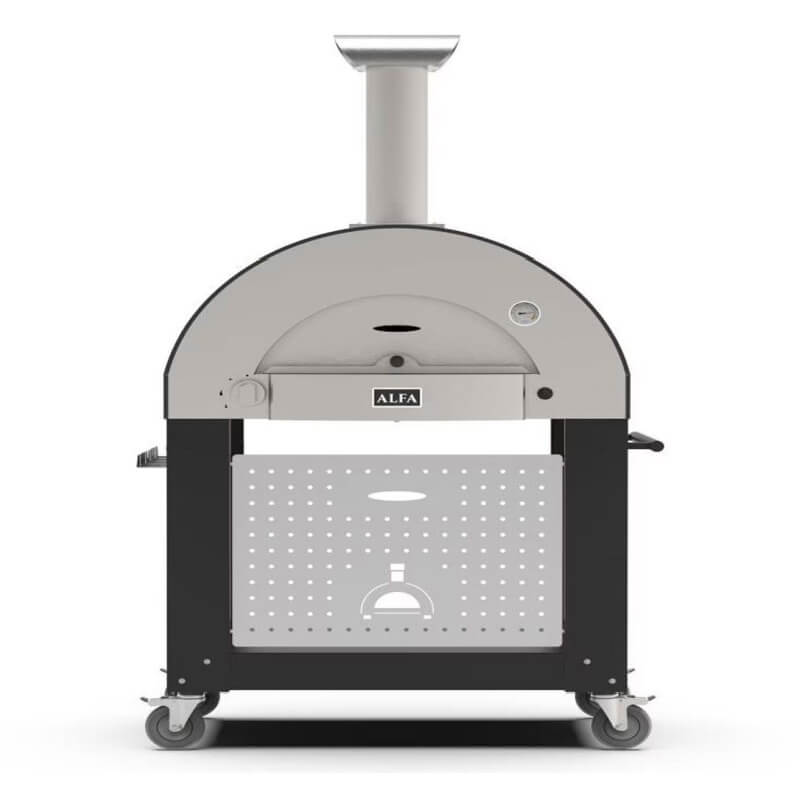 Alfa Classico 4 Pizze Gas Pizza Oven w/ Cart - Ardesia Grey