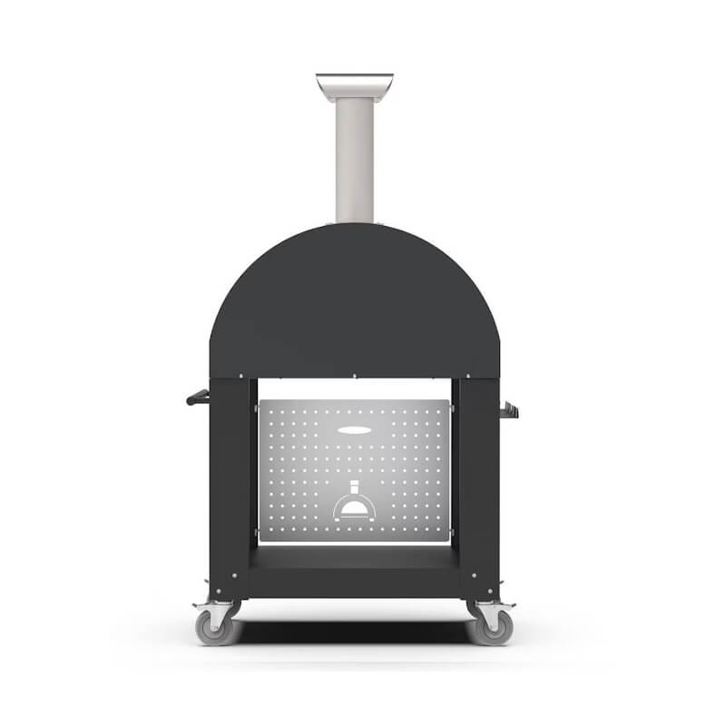 Alfa Classico 2 Pizze Wood-Fired Pizza Oven w/ Cart | Caster Wheels With Locks