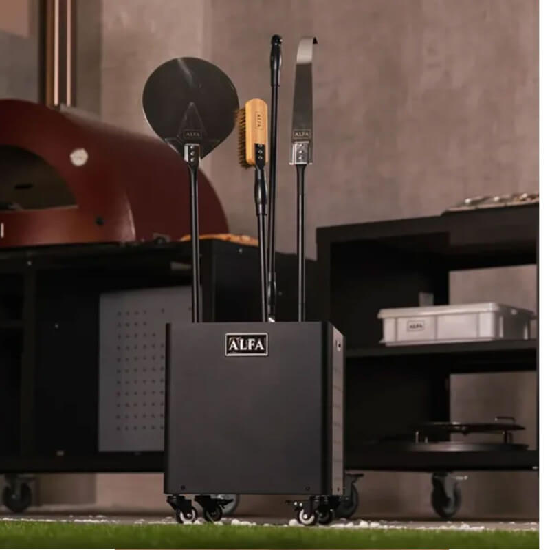 Alfa Dado Peel Holder | Shown on Patio with Tools