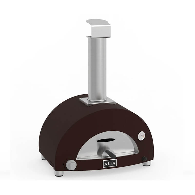 Alfa Moderno 1 Pizze Pizza Oven | Stainless Steel Chimney