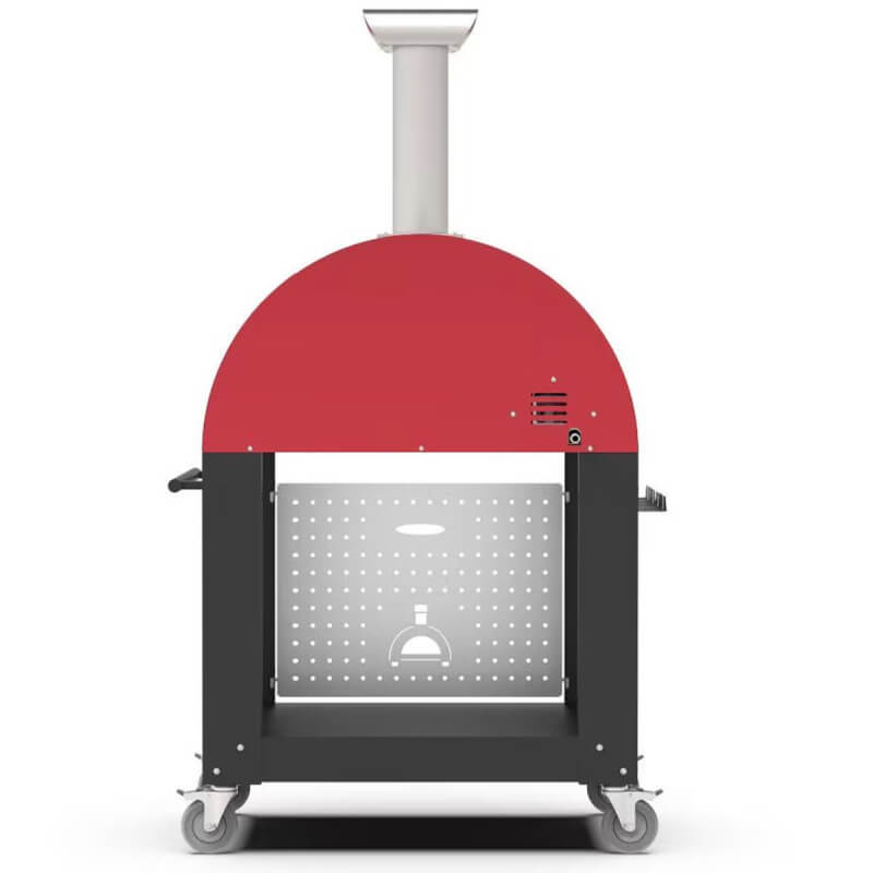 Alfa Moderno 2 Pizze Gas Pizza Oven w/ Cart | Cart Storage
