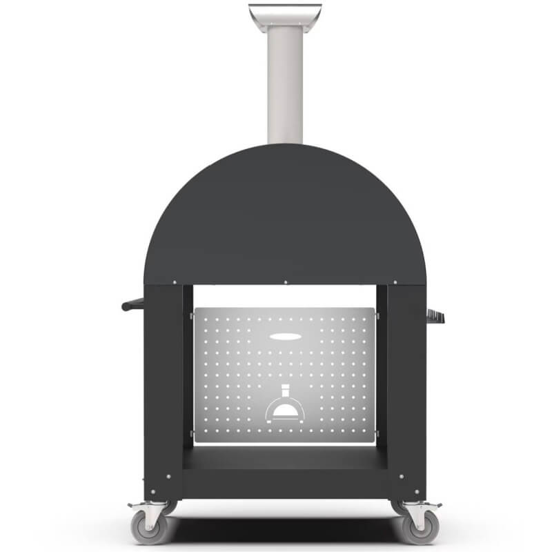 Alfa Moderno 2 Pizze Gas Pizza Oven w/ Cart | Rear View