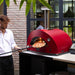 Alfa Moderno 2 Pizze Gas Pizza Oven | Shown with Pizza & Pizza Peel