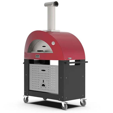 Alfa Moderno 3 Pizze Gas Pizza Oven w/ Cart | Black Pizza Oven Cart