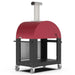 Alfa Moderno 3 Pizze Gas Pizza Oven w/ Cart | Gas Connection Rear View