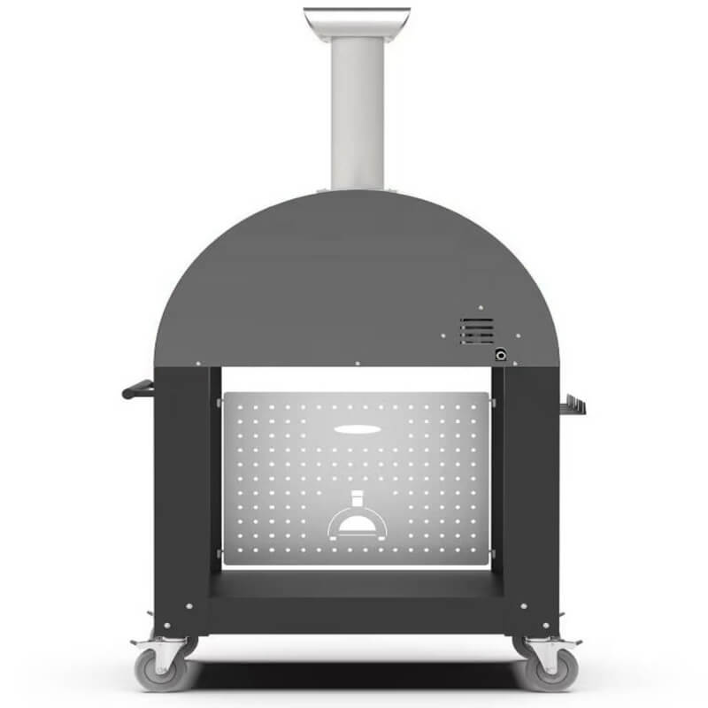 Alfa Moderno 3 Pizze Gas Pizza Oven w/ Cart | Gas Connection on Rear