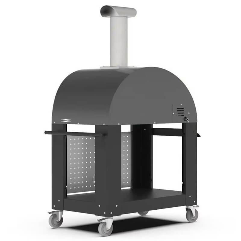 Alfa Moderno 3 Pizze Gas Pizza Oven w/ Cart | Cart Storage