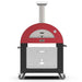 Alfa Moderno 3 Pizze Gas Pizza Oven w/ Cart - Ruby Red
