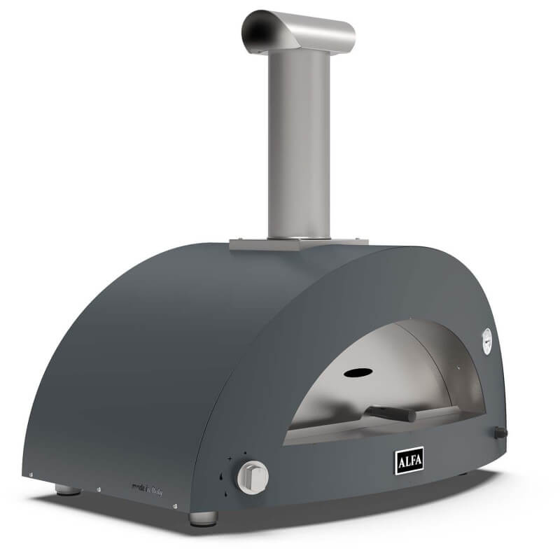 Alfa Moderno 3 Pizze Gas Pizza Oven | Stainless Steel Door
