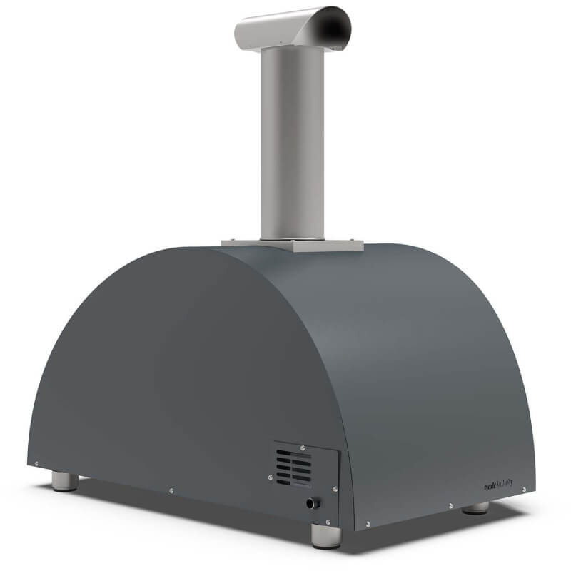 Alfa Moderno 3 Pizze Gas Pizza Oven | Stainless Steel Chimney