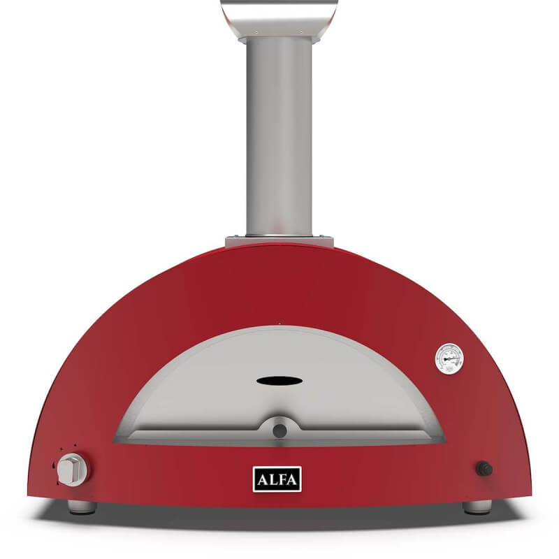 Alfa Moderno 3 Pizze Gas Pizza Oven - Ruby Red