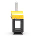 Alfa Moderno 3 Pizze Wood-Fired Pizza Oven w/ Cart - Fire Yellow | Side View