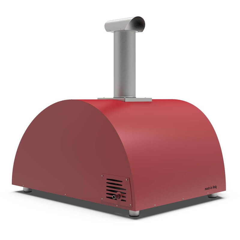 Alfa Moderno 5 Pizze Gas Pizza Oven | Stainless Steel Chimney