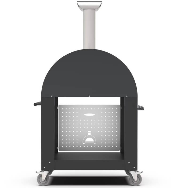 Alfa Moderno 2 Pizze Wood - Fired Pizza Oven w/ Cart | Wood Storage on Cart
