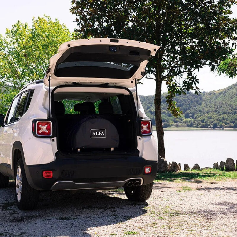 Alfa Moderno Portable Gas Pizza Oven | Shown in the Back of Car