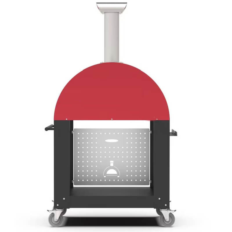 Alfa Moderno 2 Pizze Wood - Fired Pizza Oven w/ Cart | Cart Storage
