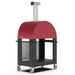 Alfa Moderno 2 Pizze Wood - Fired Pizza Oven w/ Cart | Locking Caster Wheels