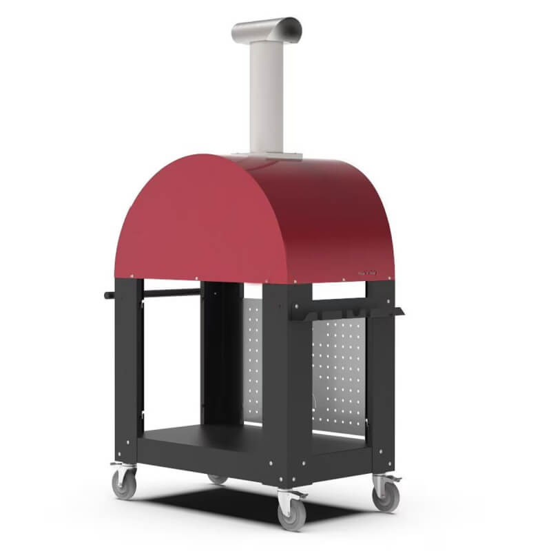 Alfa Moderno 2 Pizze Wood - Fired Pizza Oven w/ Cart | Cart Storage