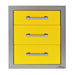 Alfresco-17-Inch-Stainless-Steel-Soft-Close-Triple-Drawer-With-Marine-Armour-In-Traffic-Yellow