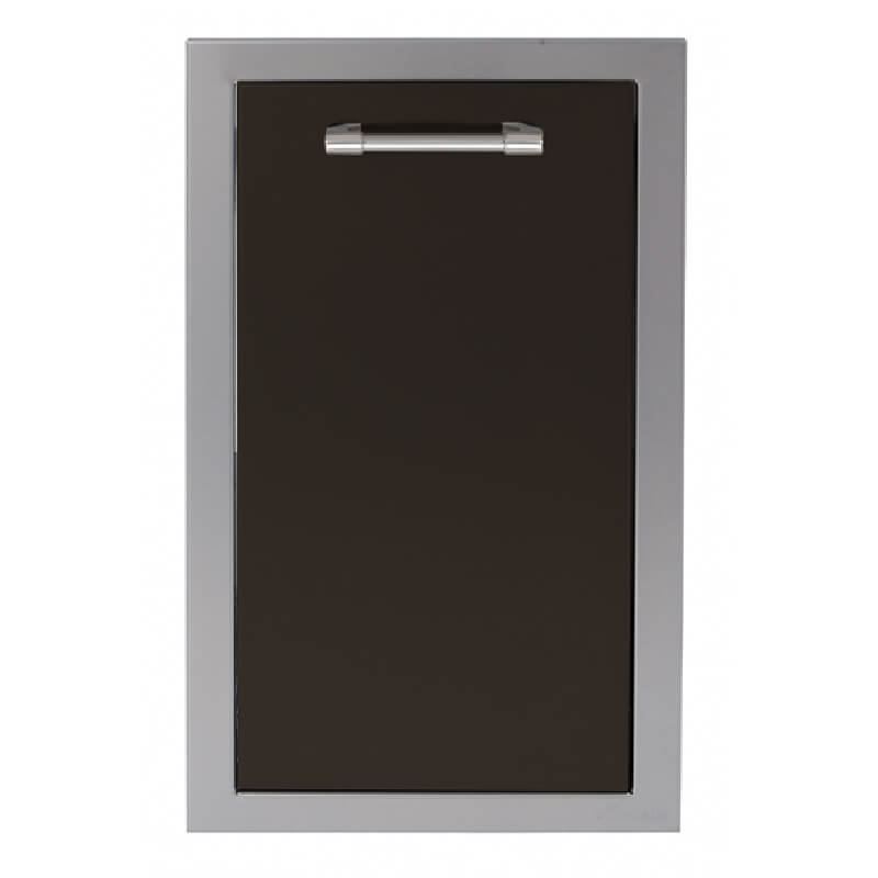 Alfresco 20-Inch Stainless Steel Soft-Close Dual Trash Center | Jet Black Matte