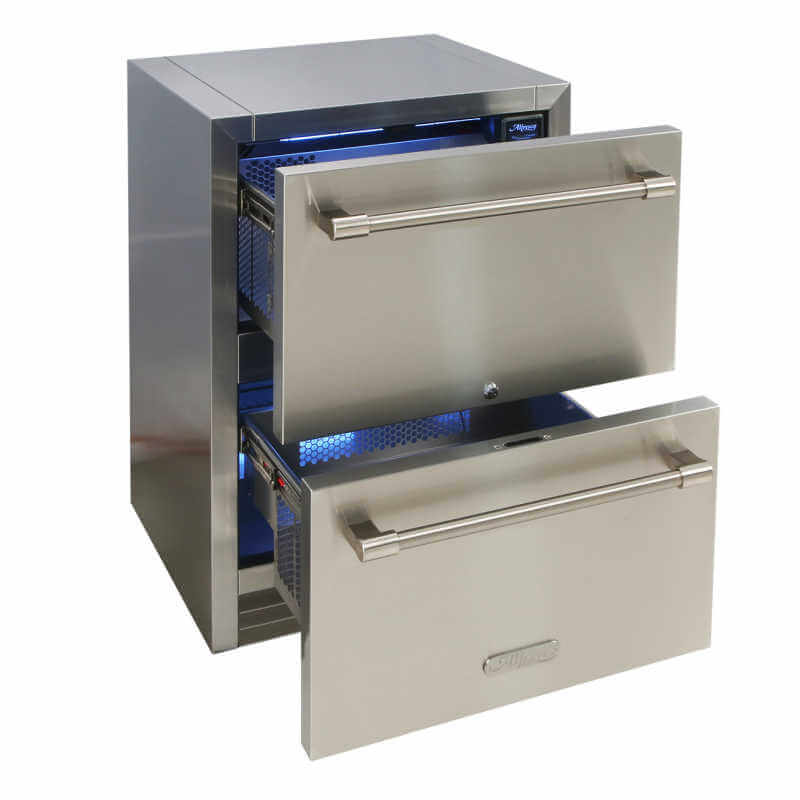 Alfresco Two-Drawer Refrigerator | Locking Drawer