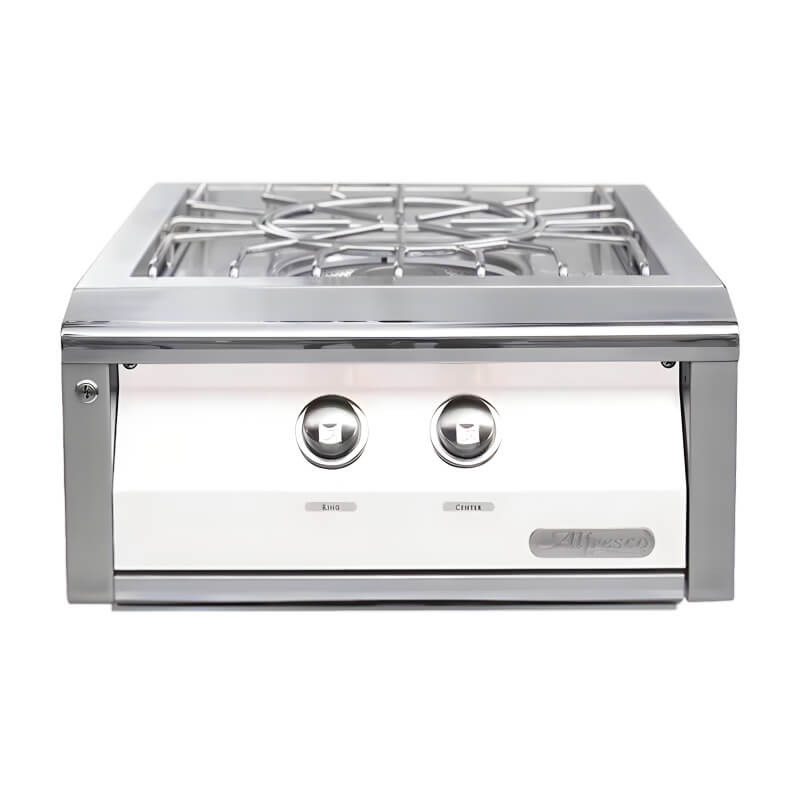 Alfresco 24 Inch Gas Versa Power Cooking System | Signal White Matte