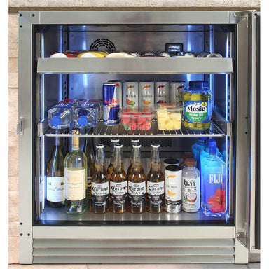Alfresco Outdoor Rated Compact Refrigerator - Interior Storage