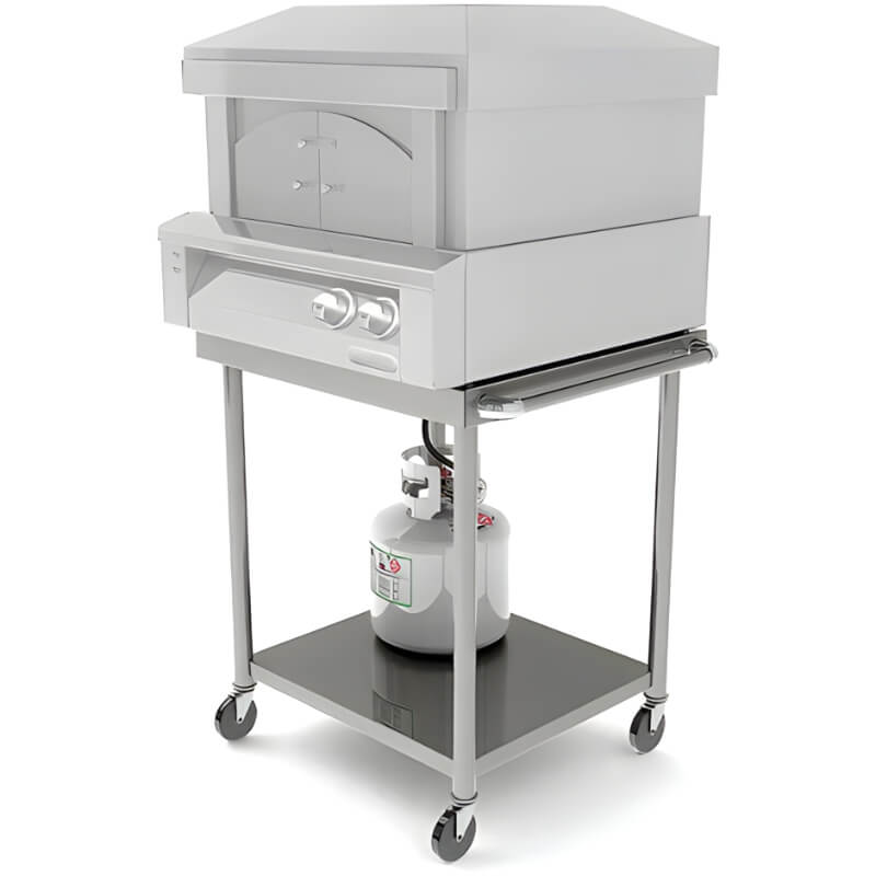 Alfresco 30-Inch Pizza Oven Cart With Marine Armour | With Propane Tank Holder
