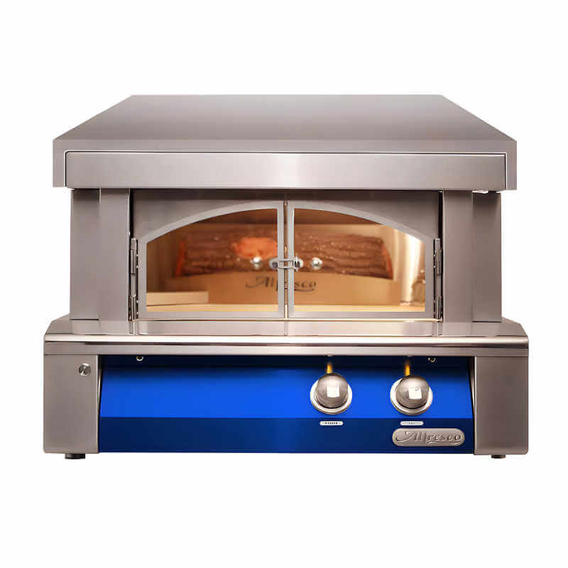 Alfresco 30-Inch Countertop Outdoor Pizza Oven | Ultramarine Blue