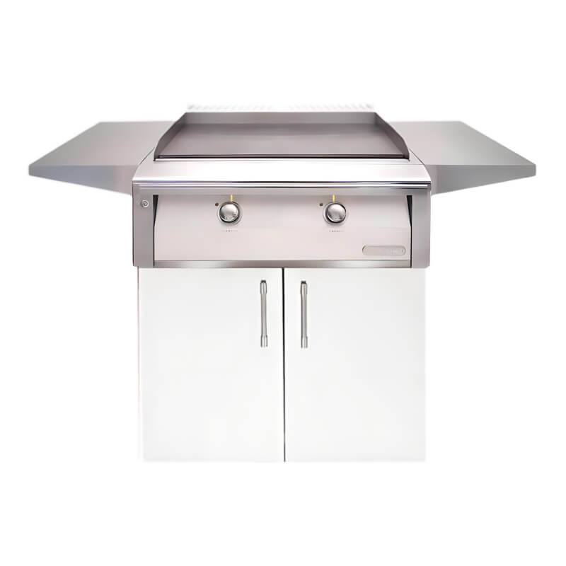 Alfresco 30 Inch Freestanding Gas Griddle with Cart  | White