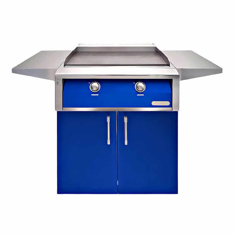 Alfresco 30 Inch Freestanding Gas Griddle with Cart With Marine Armour | Ultramarine Blue