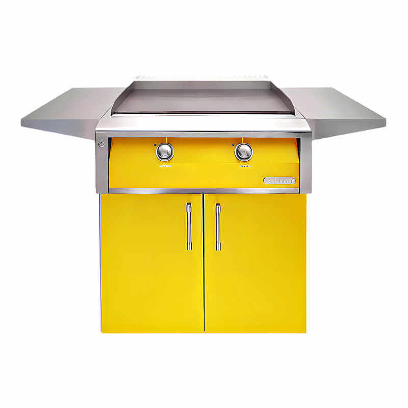 Alfresco 30 Inch Freestanding Gas Griddle with Cart  |  Traffic Yellow 