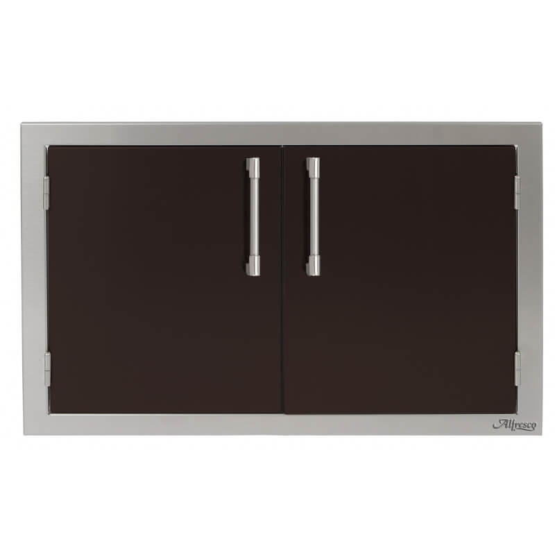 Alfresco 42 Inch Stainless Steel Double Sided Access Door | Jet Black Matte