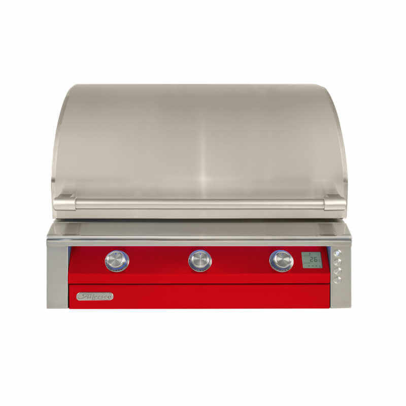 Alfresco AIPG 36-Inch Built-In Gas Grill | Raspberry Red