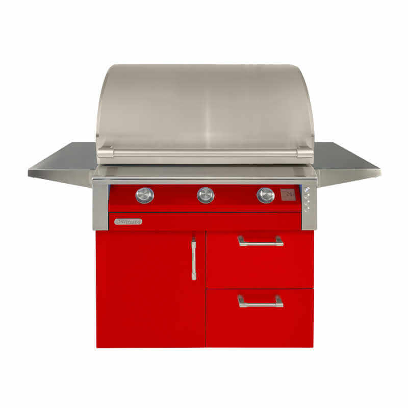 Alfresco AIPG 36-Inch Freestanding Gas Grill | Raspberry Red