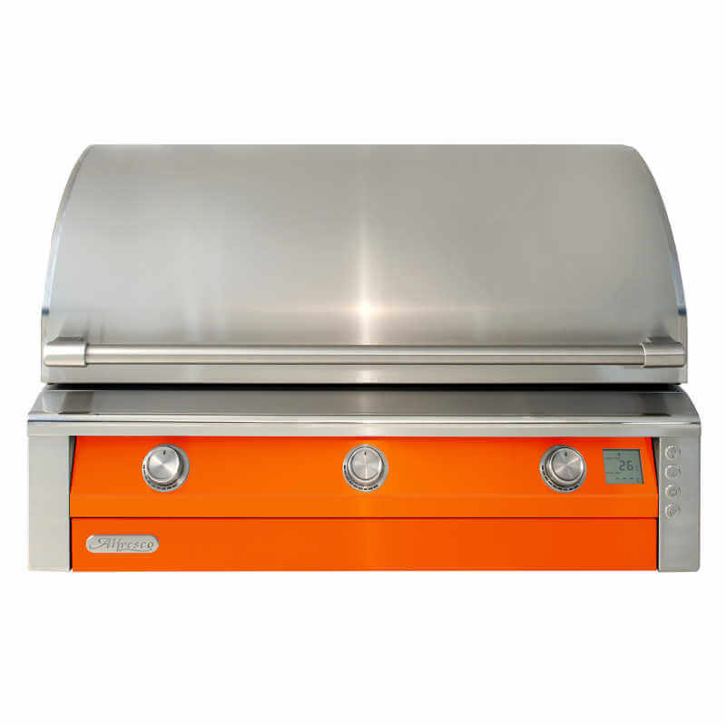Alfresco AIPG 42-Inch Built-In Gas Grill| Luminous Orange