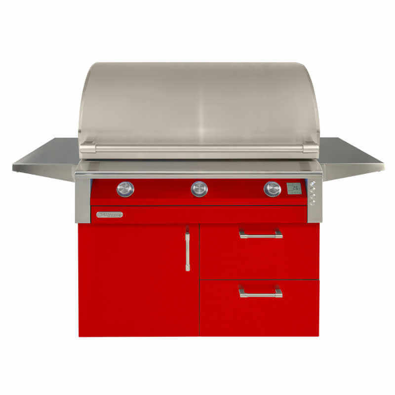Alfresco AIPG 42-Inch Freestanding Gas Grill | Raspberry Red