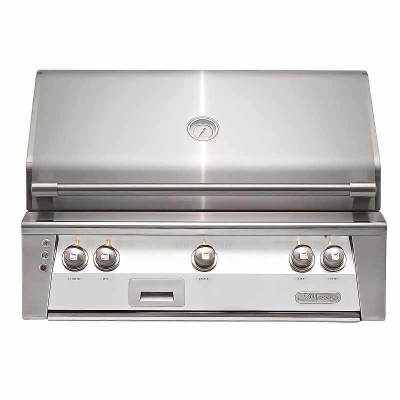 Alfresco ALXE 36-Inch Built-In Gas Grill With Rotisserie | White