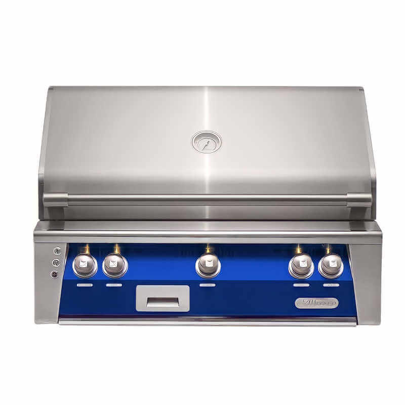 Alfresco ALXE 36-Inch Built-In Gas Grill With Sear Zone And Rotisserie | Ultramarine Blue
