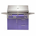 Alfresco ALXE 42-Inch Gas Grill on Deluxe Cart With Rotisserie With Marine Armour | Blue Lilac