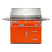 Alfresco ALXE 42-Inch Gas Grill on Refrigerated Cart | Luminous Orange