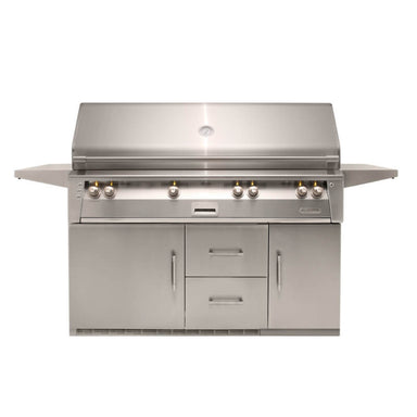 Alfresco ALXE 56-Inch Freestanding Gas All Grill On Refrigerated Cart With Sear Zone And Rotisserie - ALXE-56BFGR