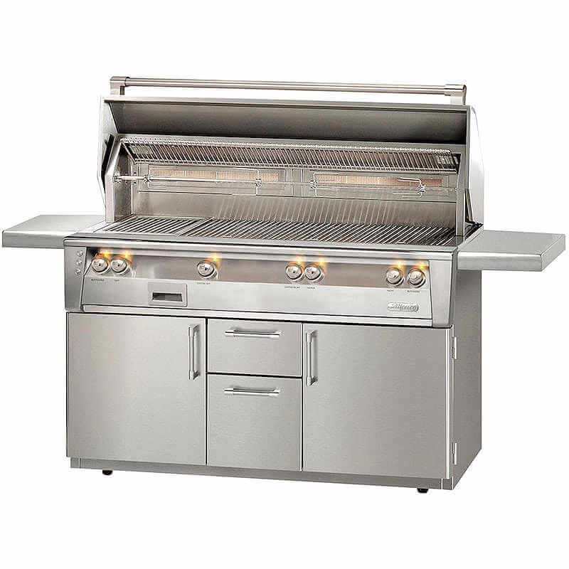 Alfresco ALXE 56-Inch Freestanding Gas All Grill With Sear Zone And Rotisserie | Stainless Steel Finish