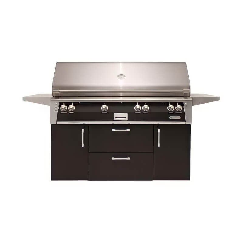 Alfresco ALXE 56-Inch Freestanding Gas All Grill With Sear Zone And Rotisserie | Jet Black Matte