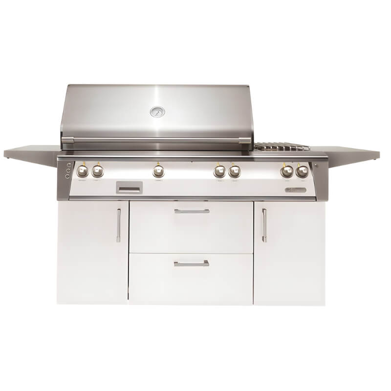 Alfresco ALXE 56" Standard All Grill W/ Cart | In Signal White