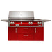 Alfresco ALXE 56-Inch Freestanding Gas Deluxe Grill With Rotisserie, And Side Burner With Marine Armour | Carmine Red