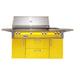 Alfresco ALXE 56-Inch Freestanding Gas Deluxe Grill With Rotisserie, And Side Burner With Marine Armour | Traffic Yellow