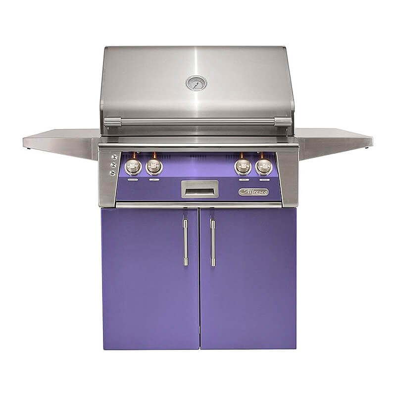Alfresco ALXE 30-Inch Freestanding Gas Grill with Rotisserie | Blue Lilac